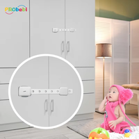 Verrou de sécurité pour enfants Probebi LH11 blanc en ABS pour tiroirs et toilettes avec double mécanisme de sécurité, multi-usages pour bébés