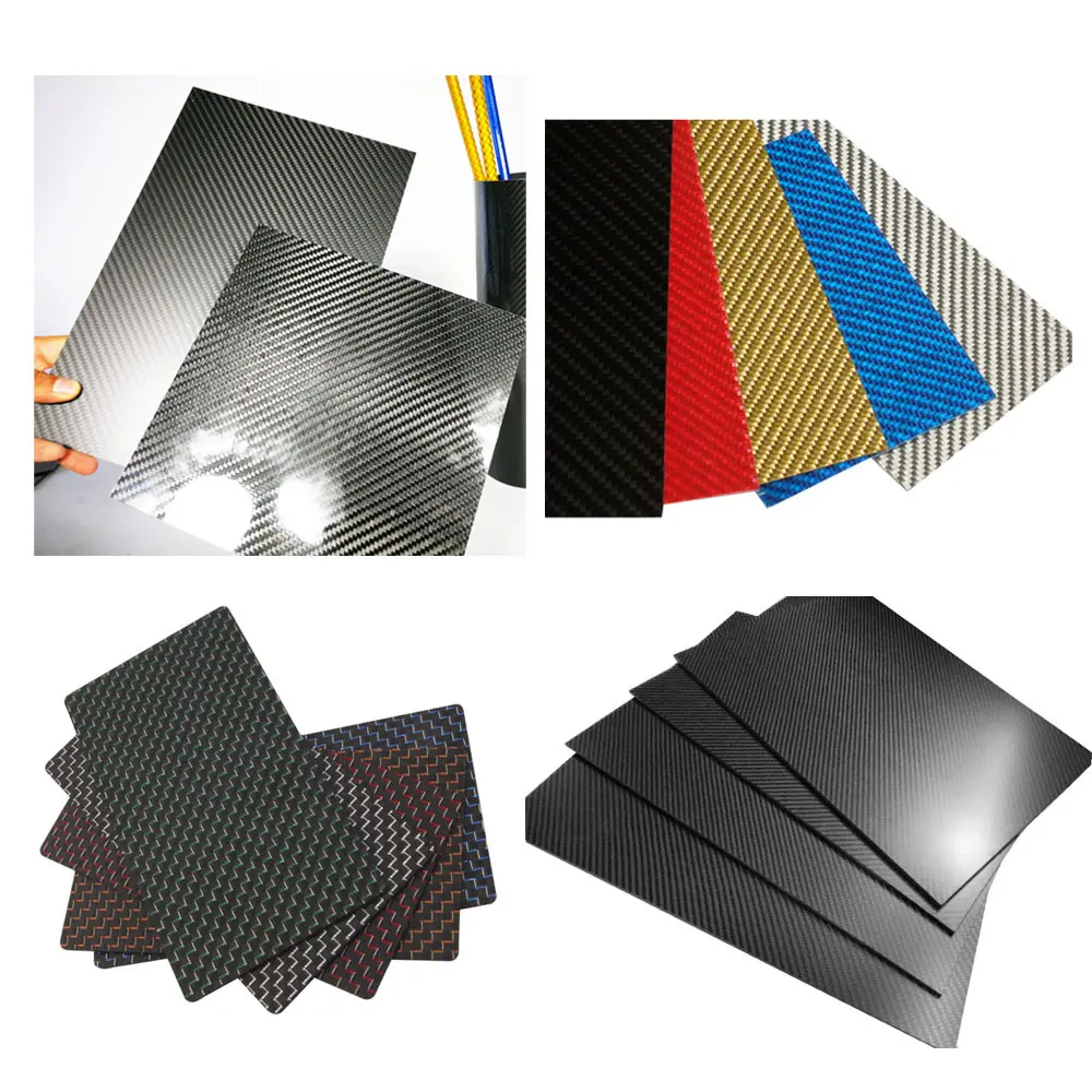 0.5mm 1mm 1.5mm 2mm 2.5mm 3mm 4mm 6mm 100% Pure Carbon Fiber Sheets Plates Full 3K Twill Carbon Fiber Sheet