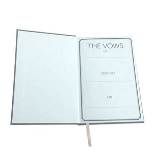 Funda de lino, lámina de oro personalizada, letras, libros de votos de boda, <span class=keywords><strong>cuaderno</strong></span> de votos para él y para ella - Product Image 4
