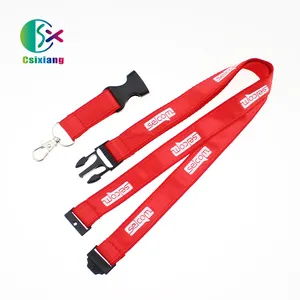 Individuelles Design Farbstoff Polyester Sicherheit Sublimationsdruck Logo Nacken Schlüsselanhänger Nylon Schnürsenkel Kartenhalter mit Haken-Schnürsenkel