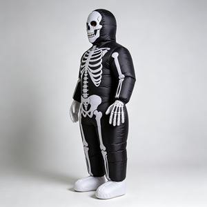 Disfraz inflable de esqueleto OEM ODM para adultos, traje de mascota de calavera inflable de cuerpo completo para Halloween, cosplay, carnaval y fiestas. - Product Image 3