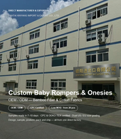 Combinaison pour bébé en viscose de bambou respirante à double fermeture éclair personnalisable, vente en gros de combinaisons d'été pour filles