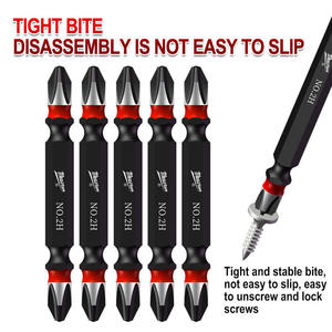 Punta de destornillador Phillips de doble extremo de acero S2 PH2 con acabado de óxido negro, mandril de cambio rápido, vástago de 100 mm y 35 mm, sujetador OEM - Product Image 6