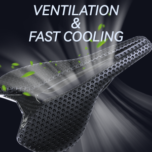 Asiento de bicicleta <span class=keywords><strong>MTB</strong></span>, cojín de asiento suave transpirable, sillín de bicicleta de carreras de ciclismo de montaña, sillín de bicicleta de fibra de carbono impreso en 3D - Product Image 5