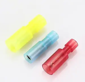 Nylon fully insulated terminal FRFNY MPFNY1.25-156 Cold press terminal Bullet-shaped Male and female butt connector terminals