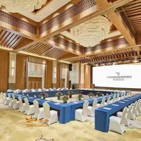Sarung kursi tebal pabrik untuk pesta penutup kursi spandeks untuk acara jamuan makan ornamen kursi Hotel