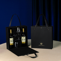 Coffret cadeau pour vin avec logo personnalisé et insert pour bouteille, pour l'emballage de bouteille unique, les cadeaux de détail, la promotion des vignerons et les événements
