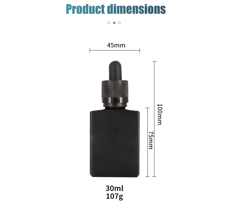5ml 10ml 15ml 20ml 30ml 50ml 100ml Cosmetic Packaging Customised Square Glass Dropper Bottles