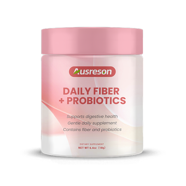 Ausreson OEM Daily Fiber + Probiotics Supports Digestive Health Gentle Daily Supplement Daily Fiber + Probiotics