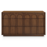 Ensemble de meubles de chambre à coucher de luxe en bois de noyer, commode à 6 tiroirs, commode double