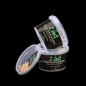 Logo de marque écologique imprimé personnalisé bol en plastique de qualité alimentaire de 8oz conteneur à paroi unique couvercle inviolable pour le houmous soja - Product Image 3