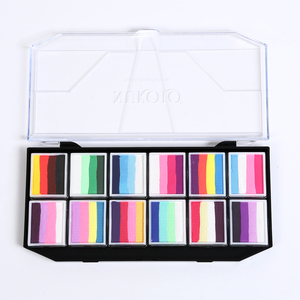 Kit de <span class=keywords><strong>peinture</strong></span> <span class=keywords><strong>gouache</strong></span> gâteau fendu activé par l'eau arc-en-ciel professionnel <span class=keywords><strong>peinture</strong></span> pour le corps et le <span class=keywords><strong>visage</strong></span> pour l'expression artistique - Product Image 2