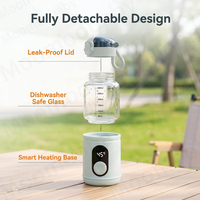 Chauffe-biberon portable pour lait infantile, tasse chauffante 300 ml avec chauffage rapide 100 W, chauffe-eau détachable pour lait de bébé