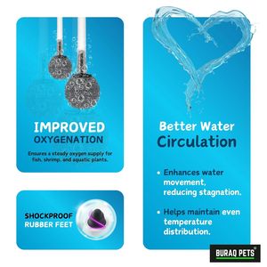 Bomba de Aire para Acuario de 4 Salidas, Bomba de Oxígeno de Alto Rendimiento con Flujo de Aire Silencioso para Acuarios de Agua Dulce y Marinos - Product Image 3