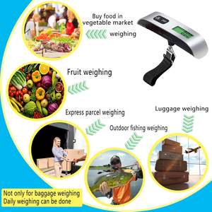 Báscula Digital LCD de 50 kg, Báscula Electrónica Portátil para Maletas con Bolsa de Viaje, Gancho para Pescar, Báscula para Equipaje y Cocina - Product Image 3