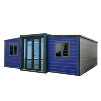 Maison conteneur moderne de luxe préfabriquée en acier léger, mobile et extensible, de 20 et 40 pieds, pour construction rapide, utilisable comme bureau, bâtiment ou villa (2, 3, 4, 5 bureaux)