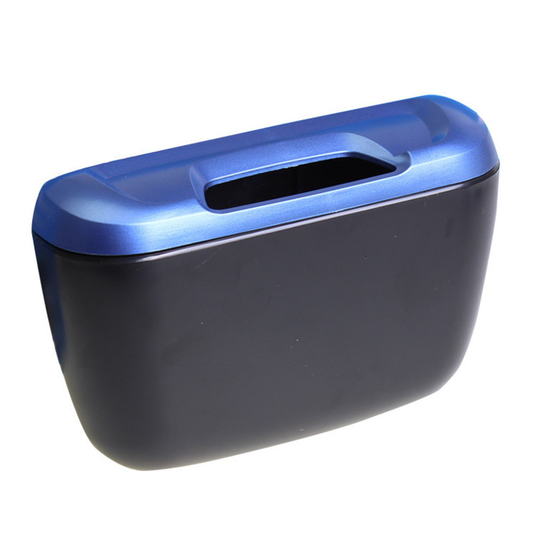 Puerta de plástico lado asiento Mini coche cubo de basura con gancho para coche automotriz