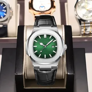 Montre de luxe pour <span class=keywords><strong>homme</strong></span>, date, luminescente, bracelet en cuir, montre à quartz carrée de haute qualité pour <span class=keywords><strong>homme</strong></span>, Reloj - Product Image 6