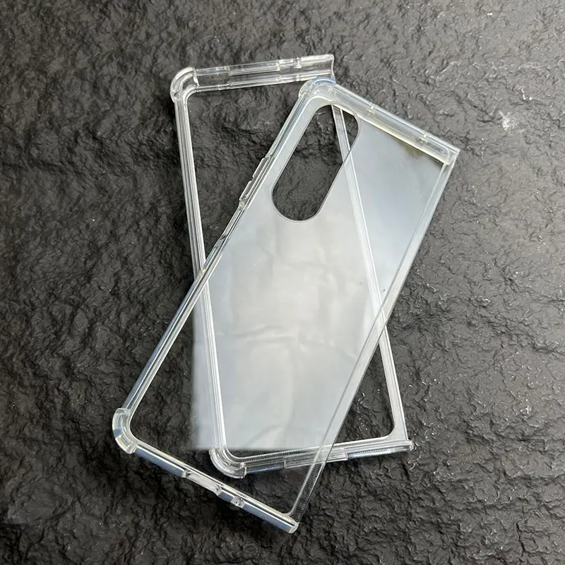 Kualitas Tinggi Kustom Shockproof Transparan Jelas TPU PC Kasus Telepon untuk Samsung Z Flip Lipat 4