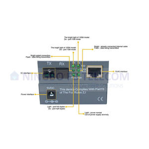<span class=keywords><strong>Convertisseur</strong></span> de fibre optique RJ45 SC 1550 1310 1490 Monomode - Fibre monomode 10 / 100 / 1000 Mbps <span class=keywords><strong>Convertisseur</strong></span> de média fibre - Product Image 5