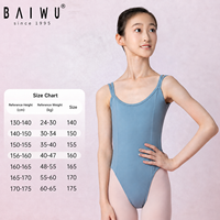 Justaucorps de danse pour enfants Baiwu, professionnel, pour examen artistique, à double bretelle, en maille, pour filles 125441193