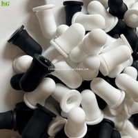 Ampoules en caoutchouc de silicone blanc noir mat NBR ampoule en caoutchouc nitrile métal plastique 22mm 20mm or argent blanc capuchon compte-gouttes