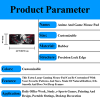 Alas Mouse Kain Karet Anti Air Custom dengan Jahitan Overlock dan Cetak Transfer Panas untuk Gaming, Kantor, dan Desktop