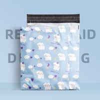 Nouveau type d'emballage de dessin animé coloré marguerite poly sac postal personnalisé sac postal d'expédition entièrement imprimé poly enveloppe