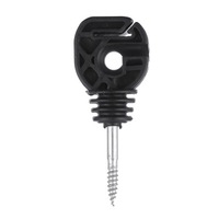 Zelftappende schroef-in ringisolator voor 0,8 inch tape, 0,16 inch draad, elektrische afrasteringspaal isolator voor paarden en vee