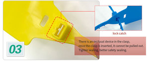 Scellé en plastique réglable haute sécurité personnalisé, anti-vol, pour la logistique express et la <span class=keywords><strong>poste</strong></span> - Product Image 4