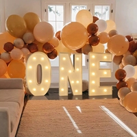 Lettres et chiffres lumineux en tôle galvanisée LED multicolores pour mariages, anniversaires, publicité, décoration, alimentation DC