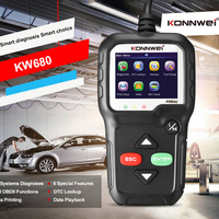 Konnwei KW680, lector de códigos automotriz superior, herramienta de escaneo de diagnóstico para sensor O2 y sistema EVAP con 2 años de garantía