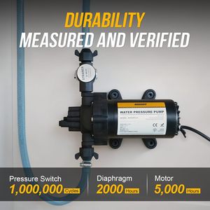 Pompe à eau à pression Gidrox 4 GPM 45 PSI, pompe à membrane avec interrupteur intelligent pour le transfert d'eau douce - Product Image 5