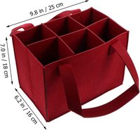 Logo personnalisé écologique Shopping cadeau stockage Portable avec diviseur 6 bouteilles fourre-tout sac à vin en feutre