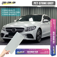 Vinilo Adhesivo para Cambiar el Color de la Carrocería del Automóvil, Gris Piedra PET, Anti-UV, Decoración de Carrocería, Película Protectora