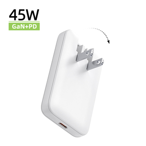 <span class=keywords><strong>Chargeur</strong></span> Super Rapide PD 45W, Port USB-C QC3.0, Prise Haute Puissance pour iPhone iPad <span class=keywords><strong>Mac</strong></span> Sumsung, Compact, Pliable, <span class=keywords><strong>Portable</strong></span>, Fin et Léger - Product Image 1