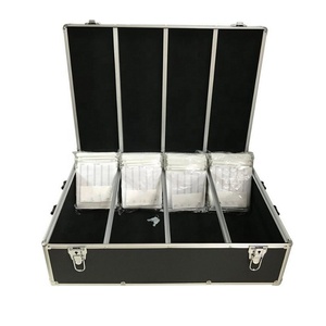 Dễ dàng mang theo Nhà máy cung cấp tùy chỉnh màu đen bạc nhôm <span class=keywords><strong>CD</strong></span>/DVD phương tiện truyền thông lưu trữ trường hợp giữ 1000 đĩa - Product Image 1