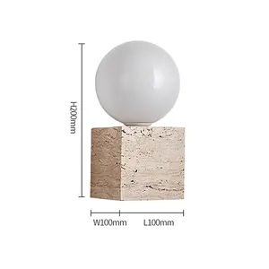 Balkon pantai koridor LED lampu dinding Wabi Sabi Travertine batu tempat lilin untuk ruang tamu restoran dekorasi dilukis tangan - Product Image 5