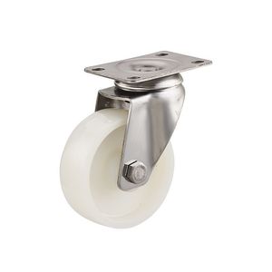 2,5/3/4/5 Zoll Edelstahl Industrie gummi wagen Räder aus drehbaren <span class=keywords><strong>Nylon</strong></span>/PP-Lenkrädern mit Bremse - Product Image 5