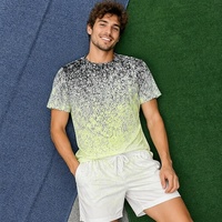 Conjunto Deportivo Unisex de Talla Grande para Verano, de Secado Rápido, Transpirable, Antibacterial, Camiseta Reflectante para Correr, Pantalones Cortos de Alta Elasticidad, 2 Piezas