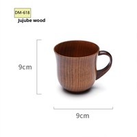 Tasse en céramique créative rétro en bois de jujube avec conception de laque japonaise classique petite tasse à boire domestique pour les fêtes Restaurants