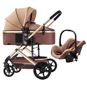 Poussette de luxe légère EN1888 Europe 3 en 1 : <span class=keywords><strong>porte</strong></span>-bébé, landau et siège auto pour enfants - Product Image 2