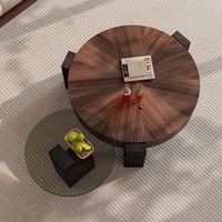 Table basse convertible moderne minimaliste pour salon, style luxe léger, en bois, mobile, combinable, écologique, facile à assembler