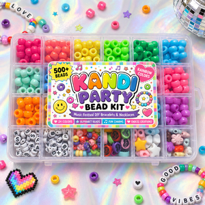 Kit de perles DIY 24 compartiments, perles ton sur ton arc-en-ciel avec lettres de l'alphabet, étoiles et fleurs pour la fabrication de bracelets et de bijoux - Product Image 5