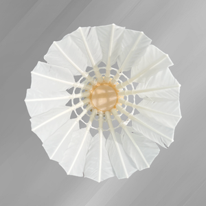 Tùy chỉnh lớp thể thao trọng lượng nhẹ tự nhiên cầu lông PU nút chai đầu độ bền cao ổn định chuyến bay trắng 3 miếng cầu lông thẳng - Product Image 6