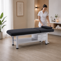 Table de massage professionnelle de luxe avec 2 tiroirs, table de soin réglable pour salon de beauté, spa, tatouage, capacité robuste de 660 lb