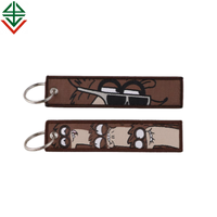 Mini cerceaux vierges de broderie de porte-clés tissés en sergé coloré à la mode pour porte-clés de broderie personnalisé