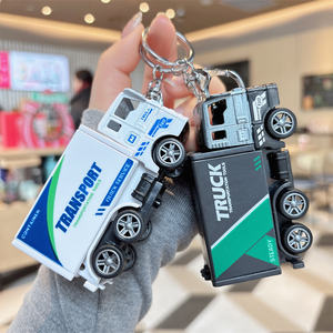 Porte-clés de simulation de camion express en alliage mini porte-clés de camion de transport logistique - Product Image 6