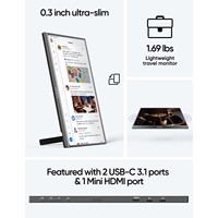 Moniteur portable Arzopa A1M 17,3 pouces, écran d'ordinateur portable, moniteur de jeu 1080P