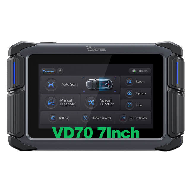 VDIAGTOOL VD70 Auto Key Fob Programmer & OBD2 Diagnostic Scanner 7-inch Touch Screen 39+ Reset Functions 3-Year Software Updates